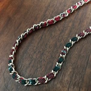 Fabric Chain • Red/Green/Gold